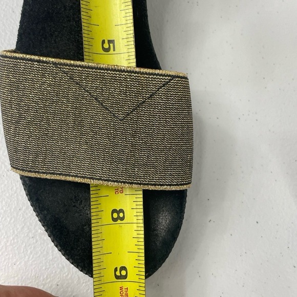 Charleston Shoe Co Monterey Sandals Women's SZ 6.5 Metallic Gold lug sole - Picture 5 of 7